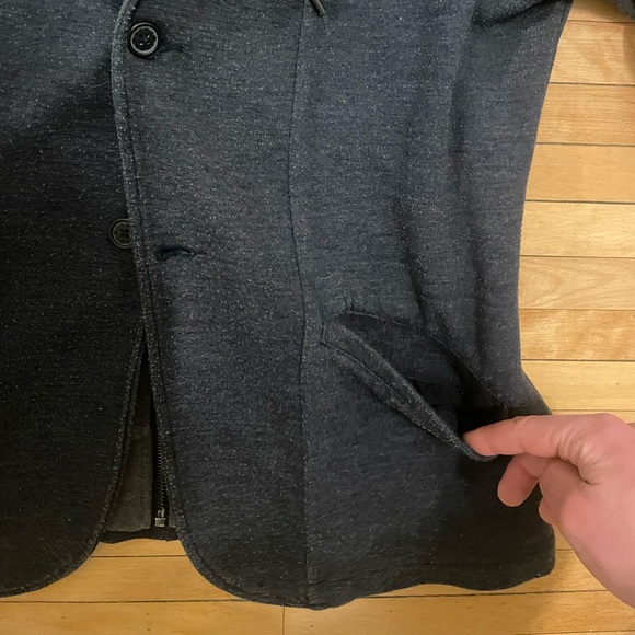 Men’s Navy and Grey Hoodie-Blazer by Howe in Sz L - Picture 4 of 13